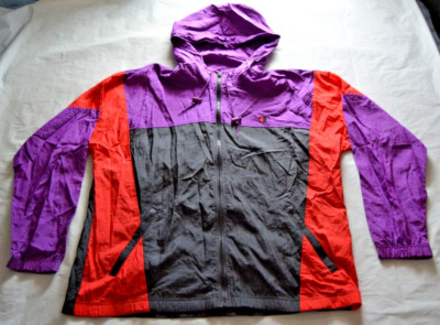 Vintage Champion Raptors Scheme Color Block Windbreaker Jacket - Size Large / L