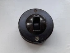 Vintage 1 Way Bakelite/Ceramic Crabtree Light Switch