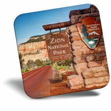 Awesome Fridge Magnet - Zion National Park Sign Utah America USA Cool Gift #2446