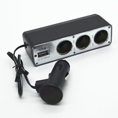 3 prong cigarette lighter CERRXIAN 1 to Car 12v 24v Power Charger Adapter 3 Way Socket Splitter Female Socket Plug Extension Cord Cable : Automotive Way 12V Cigarette Lighter Adapter ZWEHKD CB Power Cord 3