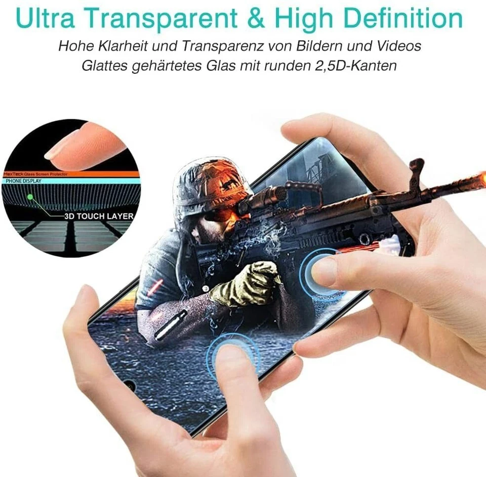 3x Schutzglas Samsung Galaxy A52s 5G Panzerfolie Displayschutz Echt Hartglas 9H - Bild 4 von 4