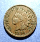 1894 Indian Cent  VF