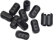 Pack of 10 Snap on Ferrite Core Bead Choke Ring Cord RFI EMI Noise Suppressor Fi