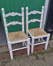 Pair Of ladder back dining chairs. Good condition. Can deliver.