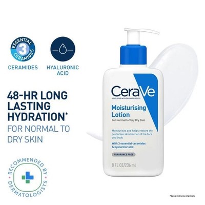CeraVe Daily Moisturizing Lotion with Hyaluronic Acid For Dry Skin 236ml