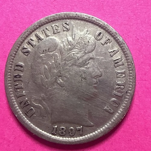 1897 Philadelphia Mint Silver Barber Dime Nice Coin