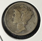 1919-D Mercury Dime  - Fine Details - Circulated - 90% Silver (0042)