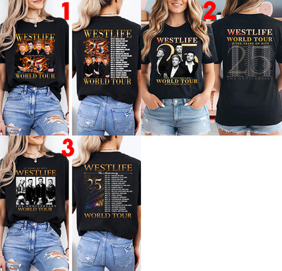 Westlife 25th Anniversary Tour 2026 T Shirt, The Anniversary Tour Shirt, Westlif