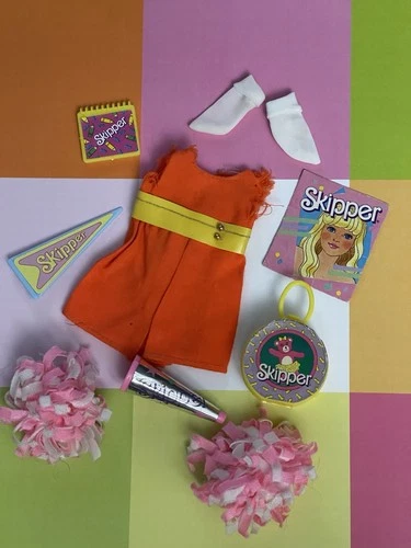 Vintage 1964 Skipper Doll Pants N Pinafore For Parts, Skipper Accessories Socks