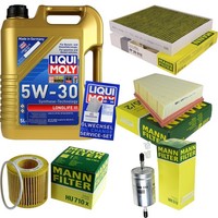 Mann Inspektionspaket 5L Liqui Moly Longlife III 5W-30 FüR VW Fox 1.2 Polo Skoda