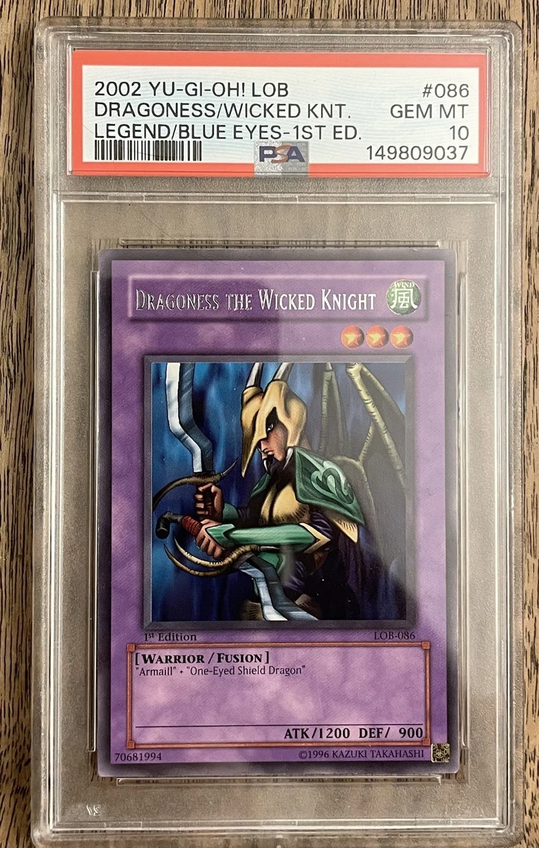 Yu-Gi-Oh! Carte Dragoness The Wicked Knight – 1ère édition LOB, PSA 9, Rare