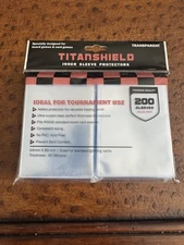 200 Sleeves –TITANSHIELD CARD PROTECTION SLEEVES 64MM X 89 MM 60 MICRONS