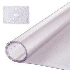 Plastic Table Cover, 42 x 60 Inch 1.5 mm Thick Frosted Table Protector, Rectangl