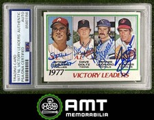 Carlton Goltz Leonard Palmer Signed PSA Auto Authentic 1977 Topps Victory Leader
