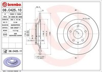 2X Bremsscheibe Hinten Brembo 08C42511 FÜR Mazda Bremsscheiben Scheibenbremse