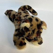 Pussy Cat Toy CO Brooklyn NY Cheetah Plush VTG 11” Gold Eyes