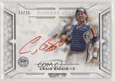 2018 Topps Diamond Icons Red Ink Auto 24/25 Craig Biggio #RIA-CBI Auto HOF 6fs