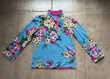 Joules girls floral button sweatshirt size 8 EUC