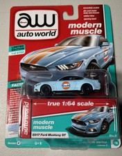 Auto World Modern Muscle Gulf 2017 Ford Mustang GT Blue and Orange S-3/V-A