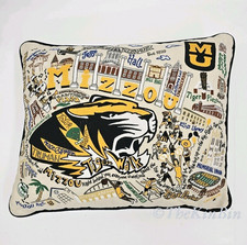 RARE Catstudio Mizzou University Missouri Collegiate Embroidered Pillow 2015 EUC