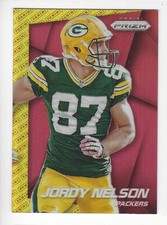 2014 Prizm Football JORDY NELSON PANINI LOGO Prizm card #98!  Green Bay Packers