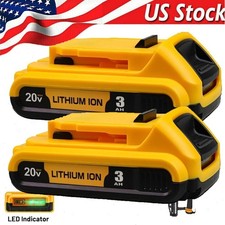 2 new replacement Dewalt DCB203 20V Max Batteries 3.0Ah Lithium 20 Volt DCB203-2