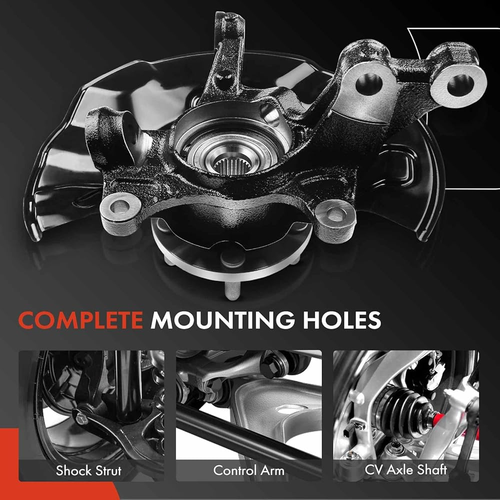 Front Steering Knuckles & Wheel Hub Bearings for 2014-2018 Toyota Corolla Matrix - Picture 4 of 5