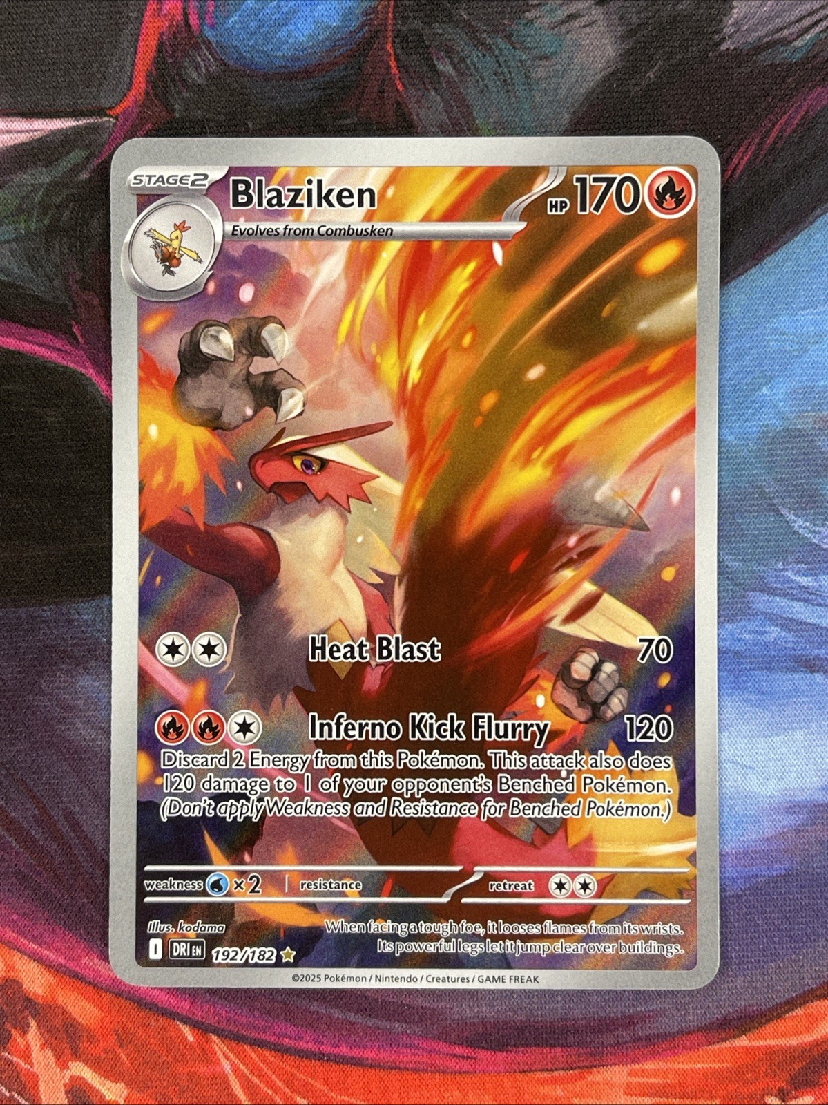 Blaziken Illustration 192/182 Destined Rivals, Near Mint Condition