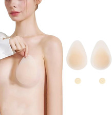 Nipple Covers for Women, Teardrop Lift Silicone Pasties, Invisible No Show, Reus