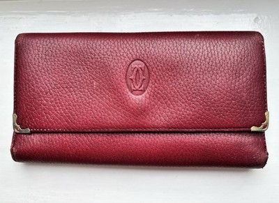 Authentische Vintage Cartier Paris ''Must de Cartier'' lange Geldbörse mit Geldklammer