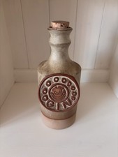 Tremar Stoneware Gin bottle 1970's Cornish studio pottery gin bottle  24cm tall