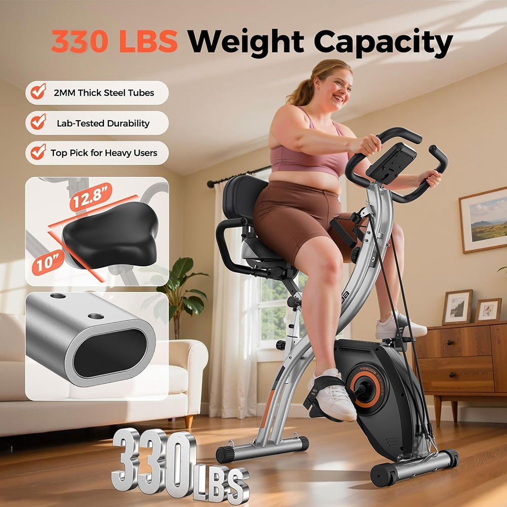 YOSUDA Folding Exercise Bike - Foldable Stationary Bike for Home
