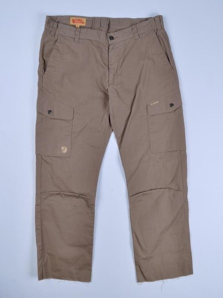 Men Fjällräven Trousers Brown Cotton 50