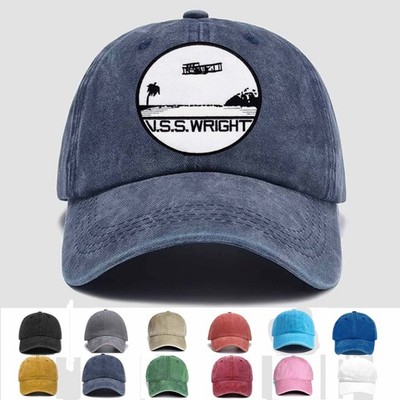 Customized Embroidered Hat USS NAVY CVL-49 WRIGHT KITTY HAWK, Trucker Hat, Gift