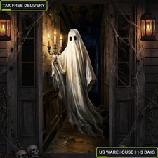 Halloween Door Cover Decorations, Terrifyingly Realistic Elegant yet Spooky Shee