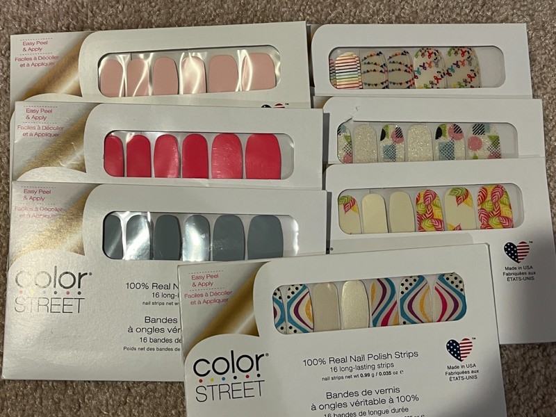 Color Street Nail Polish Strips Lot of 7 - all new