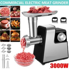 Commercial 3000W Electric Meat Grinder Sausage Maker Filler Mincer Stuffer 6Blad