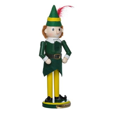 Kurt Adler Wooden Buddy The Elf Nutcracker, 11'' 11'', Multicolor 