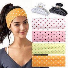 Polka Dot Headbands for Women Soft Stretchy Fabric Polka Dot multi-color2