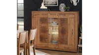 Highboard 2 Gaja Buffet Schrank In Wildeiche Massiv Natur GeöLt Mit Hirnholz