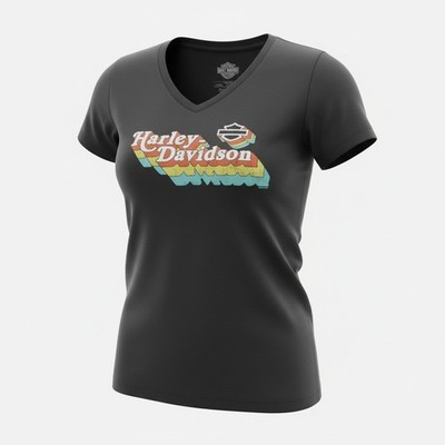 Harley Davidson Women's T-Shirt Black Pocono Mountain Vintage