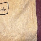 FENDI Beige Yellow Drawstring Shoe Dust Bag Pouch, Made in Italy — photo 4