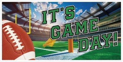 65'' x 32.7'' Tailgate Football Banner - Party Decorations & Backdrop green 