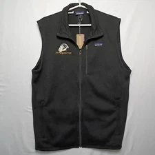 Patagonia Men’s Better Sweater Vest XL Black NWT Full Zip Peregrine Fund