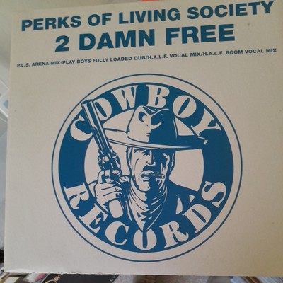 Perks of Living Society - 2 Damn Free - Org UK 12'' in P/S - Progressive House