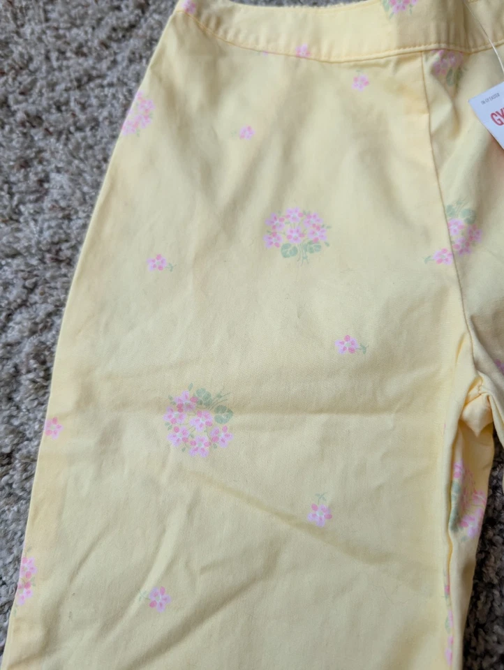 Pantalones Gymboree 3T Garden Bloom Amarillo Flores Nuevos con Etiquetas Foto 3 de 4