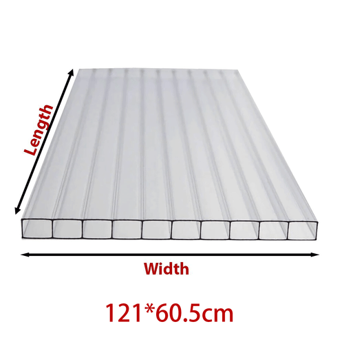 10/14 PACK 4mm Clear Polycarbonate Greenhouse Roofing Sheet - UV Protection - Picture 10 of 11