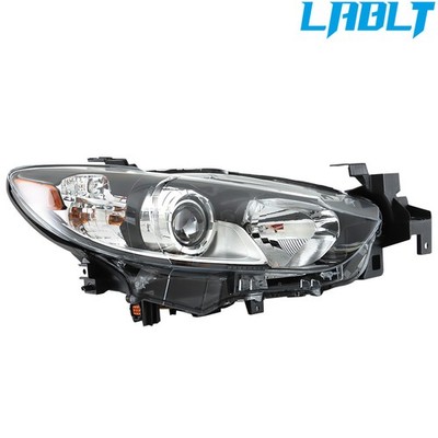LABLT Right Side Headlight Assembly Halogen Black For 2014-2015-16 2017 Mazda 6