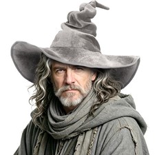 Witch Hat for Women, 20.8 inch Adult Wizard Hat, Halloween Party Costume Masq...