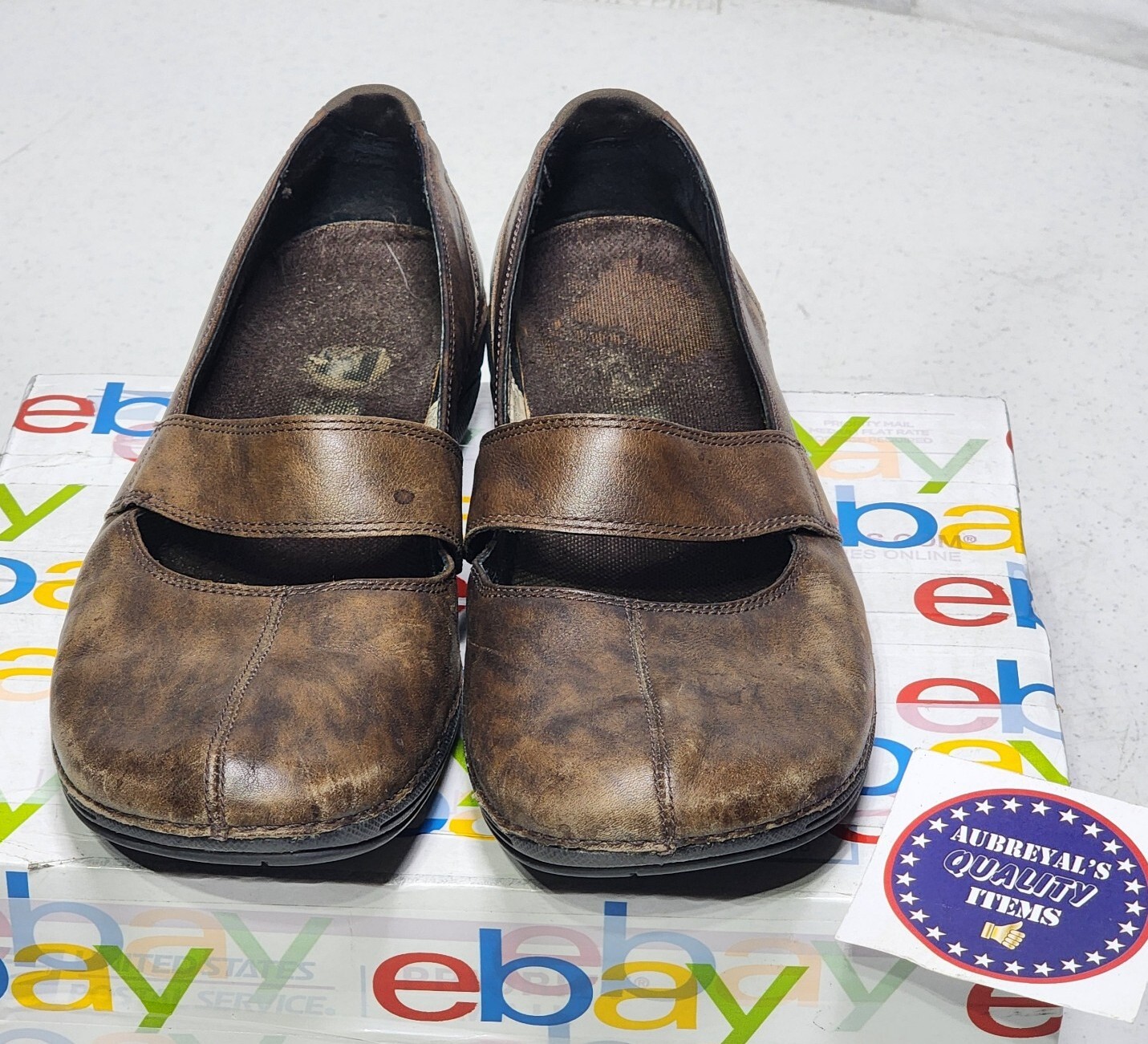 Merrell Brio scarpe Mary Jane Ortholite in pelle marrone scuro da donna taglia 10 J43450